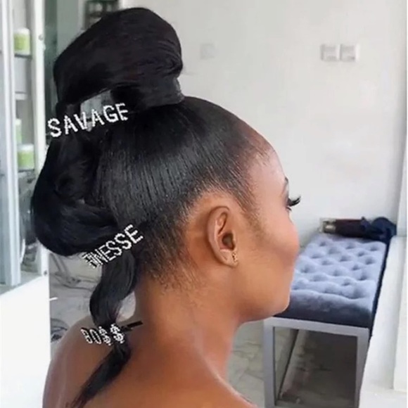 ⚜️[𝟯/$𝟭𝟴]⚜️BO$$ Crystal Silver Hairpin NEW - Picture 7 of 15